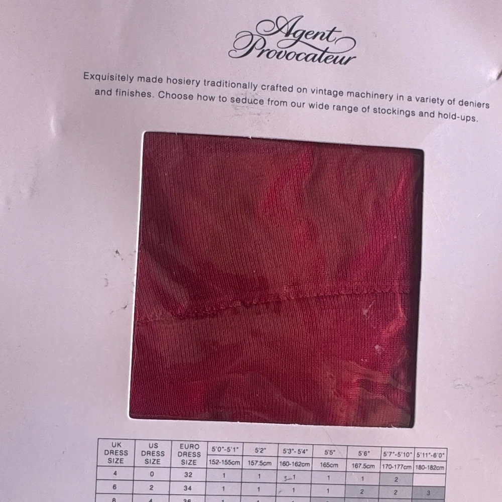 Agent Provocateur Opale Red Stockings - Picture 4 of 6